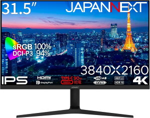 �W���p���l�N�X�g 31.5�C���` ���C�h 4K�t���f�B�X�v���C(3840x2160/IPS/DP/HDMI/Type-C90W���d/�X�s�[�J�[/�`���g/��������/�X�C�x��/�s�{�b�g/�����/2�N�ۏ�) JN-IPS315UHDR-C90W-HSP