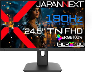 �W���p���l�N�X�g 24.5�C���` ���C�h�Q�[�~���O���j�^�[(1920x1080/TN/180Hz/DP/HDMIx2/�X�s�[�J�[/�`���g/�����/2�N�ۏ�) JN-245GT180FHDR