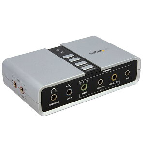 StarTech.com 7.1ch�Ή�USB�ڑ��O�t���T�E���h�J�[�h USB-DAC�w�b�h�z���A���v/ USB-���f�W�^���I�[�f�B�I�ϊ��A�_�v�^ S/PDIF�Ή� 8x 3.5mm�~�j�W���b�N 2x 3.5mm�g�X�����N�p�^�R�l�N�^ ICUSBAUDIO7D