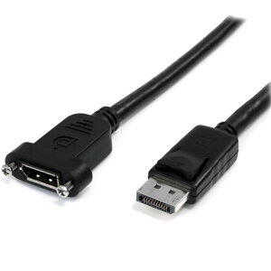 StarTech.com DisplayPort�����P�[�u��/91cm/�f�B�X�v���C�|�[�g1.2/�p�l���}�E���g�^/4K60Hz/DP �I�X-DP ���X/�u���b�N DPPNLFM3PW