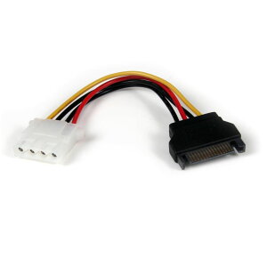 StarTech.com �d���R�l�N�^�ϊ��A�_�v�^�P�[�u�� 15cm SATA�d��(15�s��)�I�X - �y���t�F�����d��(4�s��)���X LP4SATAFM6IN