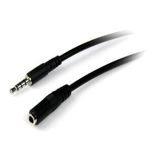 StarTech.com 1m 3.5mm 4�ɃX�e���I�~�j�v���O(TRRS)�w�b�h�z�������P�[�u�� 3.5mm 4�ɃX�e���I�~�j�W���b�N(���X)-3.5mm 4�ɃX�e���I�~�j�v���O(�I�X) MUHSMF1M