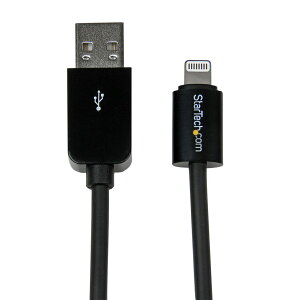 StarTech.com 1m iPhone/iPod/iPad�Ή�Apple Lightning�[USB�P�[�u�� Apple MFi�F�؎擾 ���C�g�j���O 8�s��(�I�X)�[USB A(�I�X)�[�d&�����p�P�[�u�� �u���b�N USBLT1MB