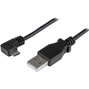 StarTech.com �X�}�z�[�dMicro-USB�P�[�u�� 0.5m L�^(90�x)�E�����}�C�N��USB (�I�X) - USB (�I�X) 24AWG Micro-USB�[�d/�f�[�^�]���P�[�u�� USBAUB50CMRA
