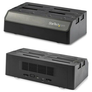 StarTech.com HDD/SSD �X�^���h/USB 3.1�ڑ�/4�x�C/2.5/3.5�C���` SATA 1.0/2.0/3.0/�z�b�g�X���b�v&�g�b�v���[�f�B���O/USB-A/C�P�[�u�� & AC�A�_�v�^�[�t��/�n�[�h�h���C�u�h�b�L���O�X�e�[�V����/�O�t���n�[