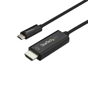 StarTech.com 2m USB-C - HDMI�P�[�u�� 4K/60Hz �u���b�N USB Type-C �R���s���[�^���j�^�P�[�u�� CDP2HD2MBNL