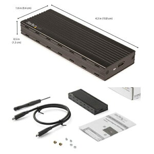 StarTech.com NVMe M.2 SSD�P�[�X PCIe�ڑ��^�C�v���� ASMedia�ЊJ��USB 3.1 Gen 2-PCIe NVMe SSD�u���b�W�R���g���[���g�p Thunderbolt 3�݊� M2E1BMU31C