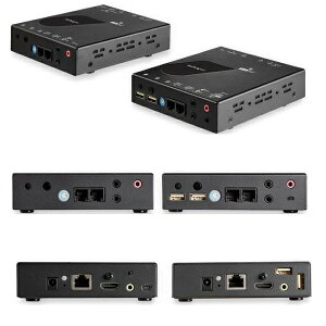 StarTech.com HDMI KVM�G�N�X�e���_/HDMI 2.0 & USB ������/4K30Hz/100m����(LAN�P�[�u���g�p)/�R���\�[��������L�b�g SV565HDIP
