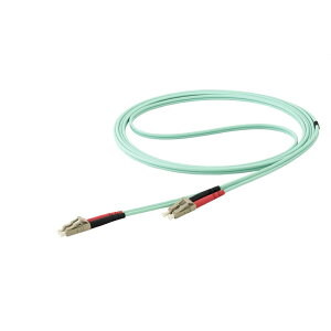 StarTech.com ���t�@�C�o�[�P�[�u��/LC-LC/10m/OM4 �}���`���[�h/50/125�~�N����/2�c/100Gb/UPC�R�l�N�^�[/��}������/�ቌ�[���n���Q��(LSZH)/�A�N�A(���F)/�l�b�g���[�N�ʐM�p �W�����p�[ �I�v�e�B�J�� Op