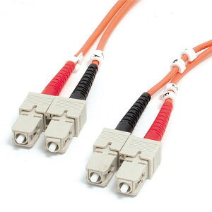 StarTech.com ���t�@�C�o�[�P�[�u��/SC-SC/1m/OM1 �}���`���[�h/62.5/125�~�N����/2�c/10Gb/UPC�R�l�N�^�[/��}������/�ቌ�[���n���Q��(LSZH)/�I�����W/�l�b�g���[�N�ʐM�p �W�����p�[ �I�v�e�B�J�� Optical