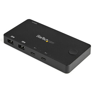 StarTech.com USB-C�p�\�R���Ή�2�|�[�gKVM�X�C�b�` 4K60Hz HDMI �R���p�N�gUSB Type-C�p�\�R���ؑ֊� USB-C�P�[�u���t�� �o�X�p���[�Ή� MacBook/iPad Pro/ThinkPad/IdeaPad/EliteBook SV211HDUC