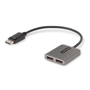 StarTech.com MST�n�u/DisplayPort 1.4�ڑ�/�f���A�����j�^�[/5K60Hz DP/HDR/Windows�̂�/32cm��̌^�P�[�u��/�m�[�g�p�\�R�� PC �}���`�f�B�X�v���C �g�� �A�_�v�^�[/�f�B�X�v���C �|�[�g ���z�� �X�v���b�^