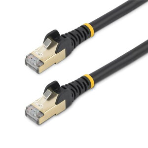 StarTech.com CAT6A LAN�P�[�u��/1.5m/�u���b�N/10Gb/100W PoE/STP�V�[���h���H/�c���܂�h�~/�t���[�N������/UL & TIA����/�J�e�S��6A RJ45 �M�K�r�b�g �C�[�T�l�b�g�P�[�u�� 6ASPAT150CMBK