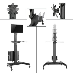 StarTech.com �ړ���PC���j�^�[�X�^���h/VESA�}�E���g�A�_�v�^�ACPU�z���_�[�A�L�[�{�[�h�g���C����/���[�N�X�e�[�V�������o�C���J�[�g/�������ߋ@�\�t��/�L���X�^�[�t�����f�B�J���p�\�R����