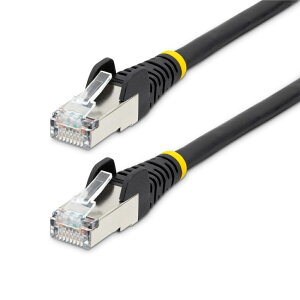 StarTech.com �J�e�S���[6A LAN�P�[�u��/2m/�u���b�N/LSZH(�ቌ�[���n���Q��)/10GbE 500MHz/100W PoE++/S/FTP/ETL�F�؍�/�c���܂�h�~�@�\�t RJ45�R�l�N�^�[/�n���Q���t���[ CAT6A �L��LAN �l�b�g���[�N�C�[�T�l�b