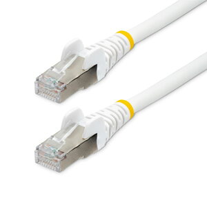 StarTech.com �J�e�S���[6A LAN�P�[�u��/5m/�z���C�g/LSZH(�ቌ�[���n���Q��)/10GbE 500MHz/100W PoE++/S/FTP/ETL�F�؍�/�c���܂�h�~�@�\�t RJ45�R�l�N�^�[/�n���Q���t���[ CAT6A �L��LAN �l�b�g���[�N�C�[�T�l�b