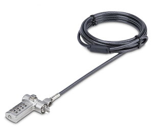 StarTech.com �Z�L�����e�B�[���C���[���b�N/2m/4���_�C������/�W���ANoble Wedge�ANano Saver�X���b�g�Ή�/����h�~ �m�[�g�p�\�R�� �R���r�l�[�V������/�h�� PC �Z�L�����e�B�[�P�[�u�� UNIVC4D-LAPTOP-LOC