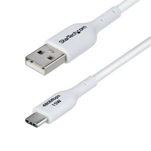 StarTech.com USB-A-USB-C�P�[�u��/2m/USB 2.0/Type A to Type-C/3A/�I�X�E�I�X/�z���C�g/�[�d �f�[�^�]�� USB2AC2MNCWHE