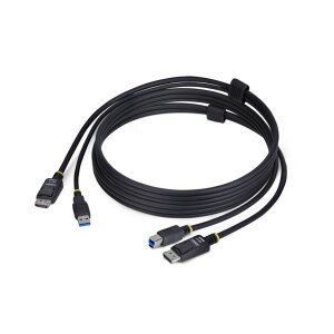 StarTech.com KVM�P�[�u��/1.8m/DisplayPort 1.2 & USB 3.0 Type-A-Type-B 5Gbps/4K60Hz/PC �p�\�R�������ؑ֊�p ���@��Ή��P�[�u�� DU1226-KVM-CABLE