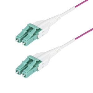 StarTech.com ���t�@�C�o�[�P�[�u��/OM4 �}���`���[�h/3m/LC-LC UPC/50/125um/2�c/100Gbps/LOMMF/VCSEL/OFNR/���ϋv/�G���J�o�C�I���b�g OM4RLCLC3M