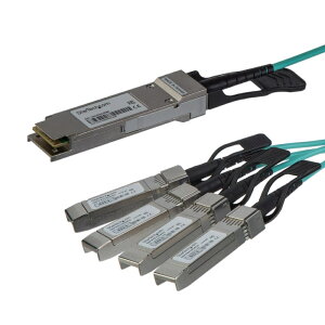 StarTech.com AOC�u���[�N�A�E�g�P�[�u��/3m/Cisco���iQSFP-4X10G-AOC3M�݊�/�A�N�e�B�u���P�[�u��/C9300 C3850�Ή� QSFP4X10GAO3 ���Ԏw��s��