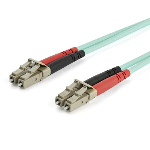 StarTech.com ���t�@�C�o�[ �P�[�u��/LC-LC/15m/UPC�R�l�N�^�[/OM3 �}���`���[�h/50/125um/2�c/�S��d(�t���f���v���b�N�X)/100Gb/�A���~�h�@�ە⋭/�ቌ�[���n���Q��(LSZH)/�A�N�A(���F)/�l�b�g���[�N�ʐM