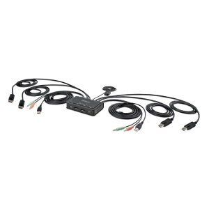 StarTech.com KVM�X�C�b�`/2�|�[�g/�f���A�����j�^�[/4K60Hz DisplayPort/1.5m�P�[�u����̌^/�o�X�p���[/�茳�X�C�b�`�t/�z�b�g�L�[�؊�/PC �p�\�R�� CPU�ؑ֊�(2��p)/USB �f���A���f�B�X�v���C�Ή� �L�[