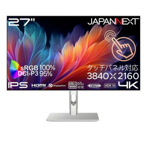 �W���p���l�N�X�g 27�C���` ���C�h 4K�t���f�B�X�v���C(3840x2160/�^�b�`�p�l��/IPS/HDMI/DP/Type-C65W���d/�X�s�[�J�[/��������/�X�C�x��/�s�{�b�g/�����/�z���C�g�J���[/2�N�ۏ�) JN-IPST27U-FLDC6