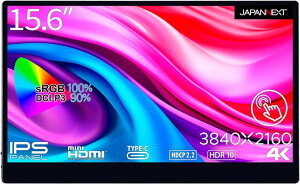 �W���p���l�N�X�g 15.6�C���` 4K���C�h �^�b�`�p�l�����o�C���f�B�X�v���C(3840x2160/IPS/HDR10/miniHDMI/Type-Cx2/�X�s�[�J�[/����/2�N�ۏ�) JN-MD-IPS1563UHDR-T