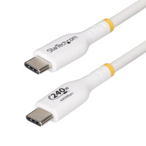 StarTech.com USB-C�[�d�P�[�u��/4m/USB 2.0/240W/Power Delivery 3.1 EPR/USB-IF�F�ؕi/�I�X�E�I�X/�z���C�g/PD�Ή� Type-C �f�[�^�]�� �}�� �����[�d�R�[�h USB2EPR4MW ���Ԏw��s��