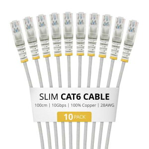 StarTech.com CAT6�X����LAN�P�[�u��/10�{�Z�b�g/1m/�O���[/�X�i�b�O���X RJ45�R�l�N�^�[/100W PoE/UTP/LSZH/28AWG������/�J�e�S��6 �M�K�r�b�g�Ή� N6PAT100CMGRS10PK ���Ԏw��s��
