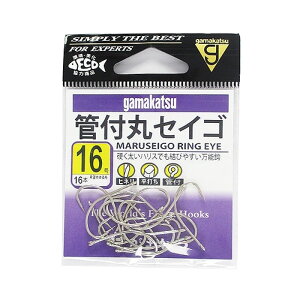 がまかつ 管付丸セイゴ 16号 白 【ネコポス 対象商品】