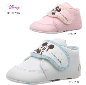 MoonStar(ムーンスター)Disney ミッキーマウス ミニーマウス MS B123DN ディズニー 11~13cm ベビーファーストシューズ 男の子 女の子 出産祝い