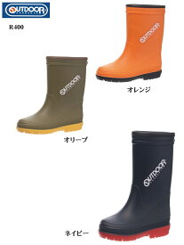 アウトドアプロダクツ(OUTDOOR PRODUCTS)R400 カジュアルレインブーツ 長靴 キッズ 日本製 インパクトのあるポップなロゴがかわいい 通園通学にも最適