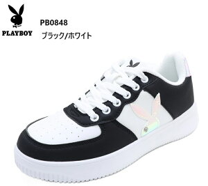 (PLAY BOY)プレイボーイ PB0848 レディス 超軽量 カジュアルコートスニーカー シンプルなカラーリングで色んなコーデとも相性 通学にも最適 合成皮革なのでちょっとの雨ならOK 通学にも最適