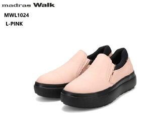 (マドラスウォーク)MWL1024 madras Walk GORE-TEX レディス 厚底レザースリッポンカジュアルウォーキングスニーカー トラベル ウォーキングなどさまざまなライフスタイルのシーンで雨の日も晴れの