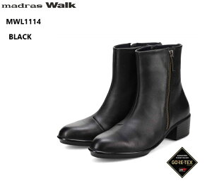 madras Walk(マドラスウォーク)MWL1114 GORE-TEX レディス サイドジッパーカジュアルショートブーツ トラベル ウォーキングなどさまざまなライフスタイルのシーンで雨の日も晴れの日もいつでも気