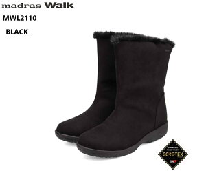 madras Walk(マドラスウォーク)MWL2110 GORE-TEX レディス 軽い 暖かい 歩きやすい カジュアルショートブーツ 素材はスエードの人工皮革とファーコンビの展開で秋冬の装いにポイントと使いいただ