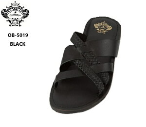 Orobianco(オロビアンコ)OB5019 カジュアルリゾートサンダル 本革仕様 二種類の異なるデザインのレザーベルトがアクセントとなるクロスタイプ 浴衣や甚平にも最適