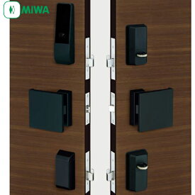 【MIWA PiACK2 smart】 カード/テンキー式電池錠 2ロック DT33～44/45～50 BK/SF 自動施錠機能付き【DTFL2BTD02A】