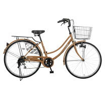 楽天市場】自転車 26インチ シティサイクル 変速 6段（カラーベージュ 