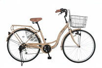 楽天市場】自転車 26インチ シティサイクル（カラーベージュ）の通販