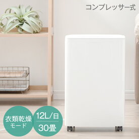 【先着5名限定！クーポンで15%OFF】 衣類乾燥モード搭載 除湿機 コンプレッサー 30畳 対応 コンプレッサー式 12L/日 タンク 3L 除湿器 衣類乾燥除湿機 除湿乾燥機 衣類乾燥 衣類乾燥機 部屋干し 室内干し 湿気対策 結露 梅雨 カビ対策 コンパクト