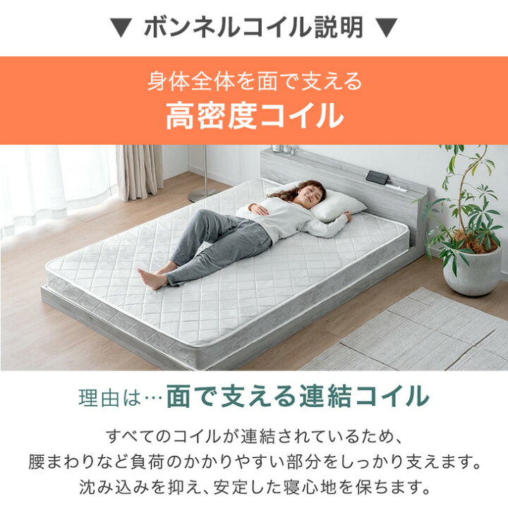 楽天市場】マットレス ボンネルコイル ポケットコイル 厚み 14cm 20cm 