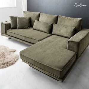 《搬入設置込》洗える カバーリング ソファ コーデュロイ カウチ 左右変換OK コーナーソファ ポケットコイル 3人掛け コーデュロイソファ クッション カウチソファ ローソファ ソファー 2人