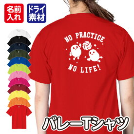 スポーツデザイン ドライTシャツ【バレーボール】オーダーメイド オリジナル プリント/ユニフォーム ウェア クラス 学校 スポーツ 運動 部活 練習着 チーム名 野外 イベント 記念 応援 体育 クラス/速乾性 UVカット 紫外線カット ドライ 日焼け対策 半袖 ポップ