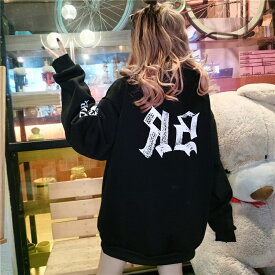 【送料無料】【お取り寄せ品】2色展開　黒　白　3サイズ展開　M　L　XL　韓国　ストリートファッション　メンズ　レディース　ユニセックス　ビッグシルエット　パーカー　ダンス衣装
