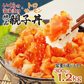 【ふるさと納税】 人気上昇中 ↑★ 北海道産 いくら トロサーモン 親子丼 セット 【 選べる 容量 】 300g 600g 1.2kg イクラ ikura 鮭卵 醤油漬け サーモン 海鮮丼 お取り寄せ グルメ ご飯にのせるだけ 小分け おつまみ おかず 水産 海鮮 魚卵 魚介 冷凍 北海道 札幌市