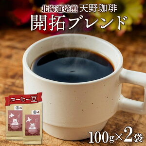 【ふるさと納税】 コーヒー ブレンド 豆 100g×2 珈琲 生豆 自家焙煎 フルーティー スペシャルティコーヒー 中挽き 粗挽き 細挽き 極細挽き 飲料 ドリンク ギフト お取り寄せ グルメ 開拓ブレ