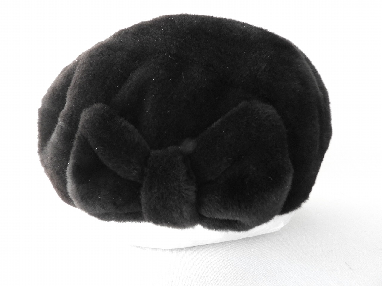 正規取扱店 ふわふわのプラクトミンクでベレー帽を作りました ふるさと納税 プラクトミンク ベレー帽 メーカー再生品 リボン付き 15411055 ブラック
